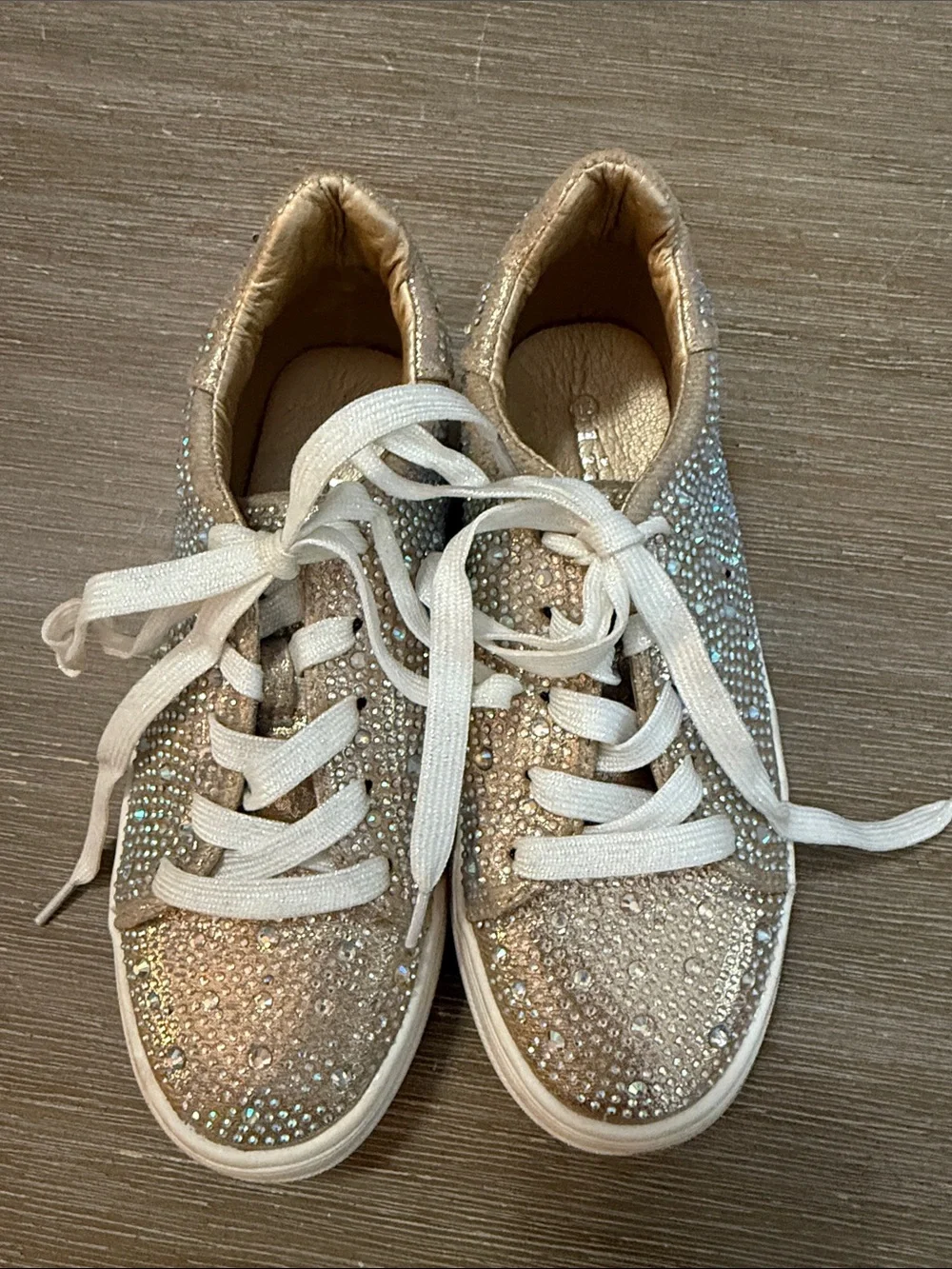 Sparkle Rhinestone Kids Sneakers in Silver